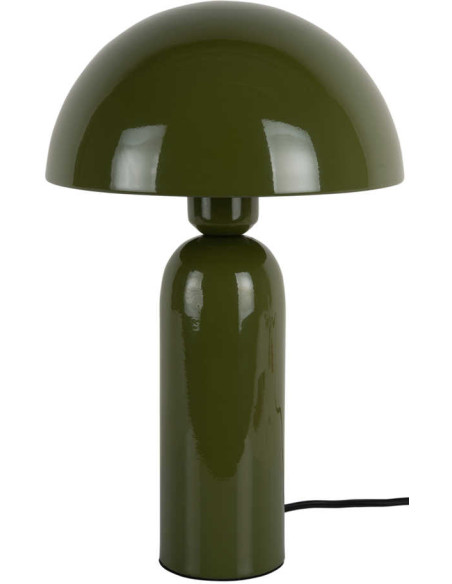 Lampe champignon vert olive métal 35 cm Atrayente