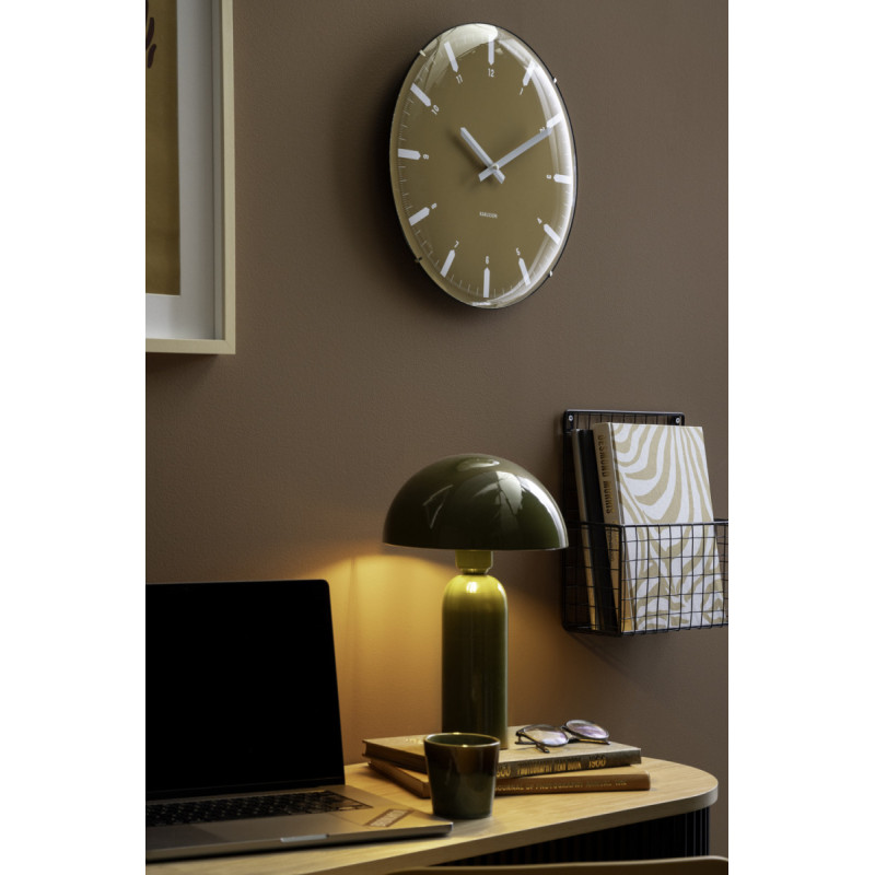 Lampe champignon vert olive métal 35...