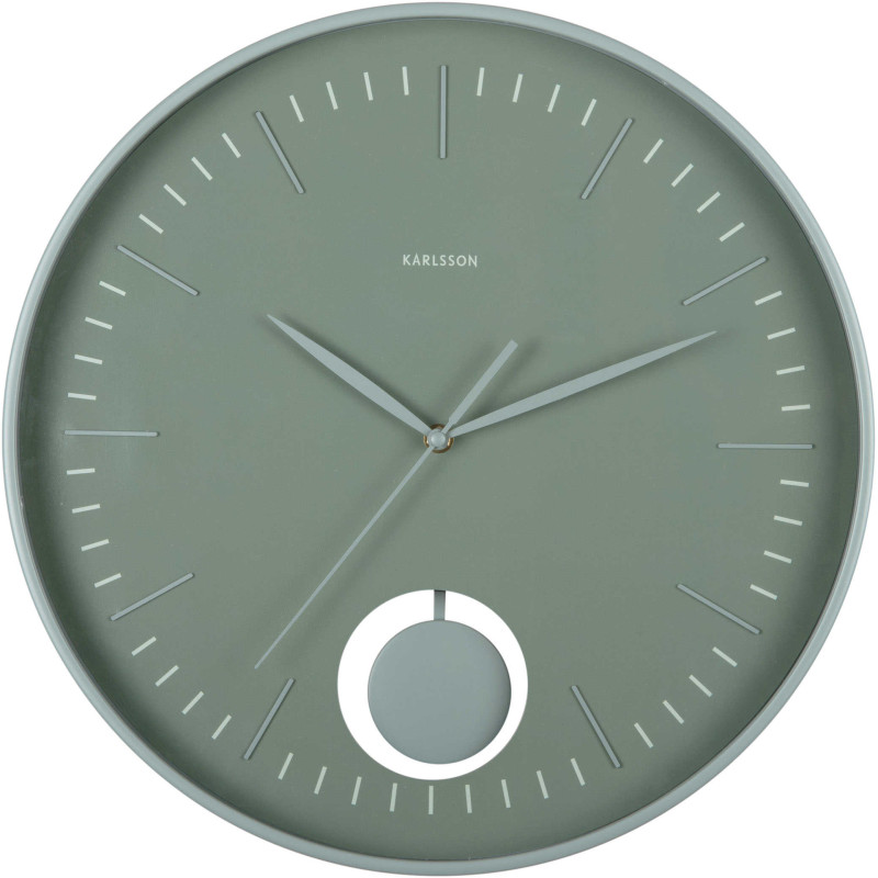 Horloge murale silencieuse vert sauge...