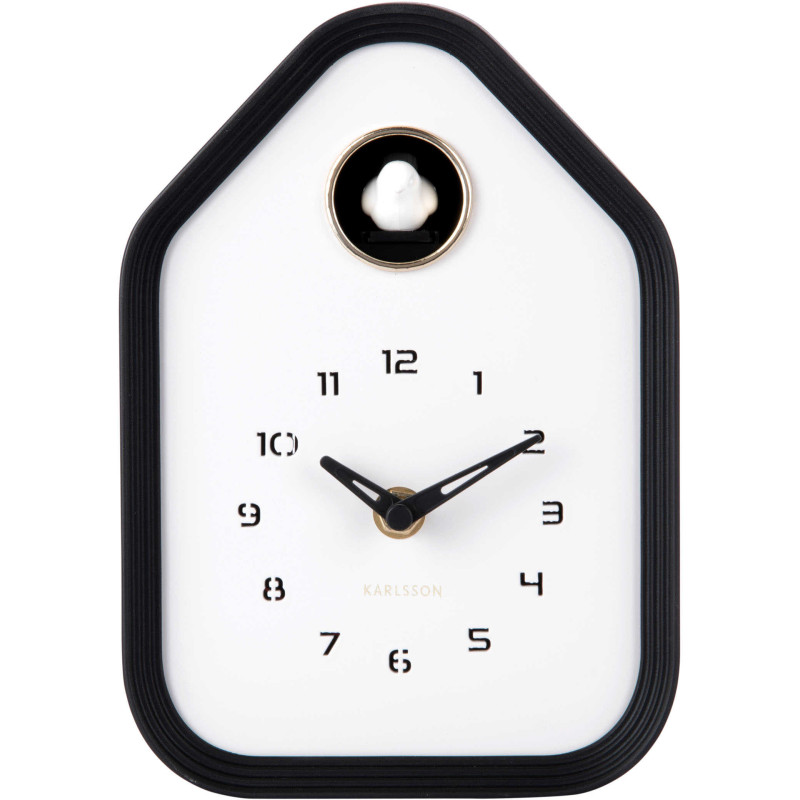 Horloge coucou moderne noire en ABS...