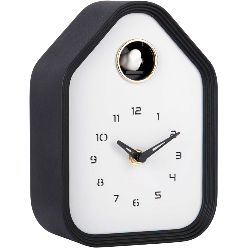 Horloge coucou moderne noire en ABS...