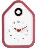 Horloge coucou moderne rouge bordeaux ABS 14,4x7,4x20,4 cm Reina Cuckoo