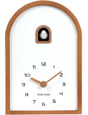 Horloge coucou moderne bois brun 16,8x6,4x24,8 cm Curva Cuckoo
