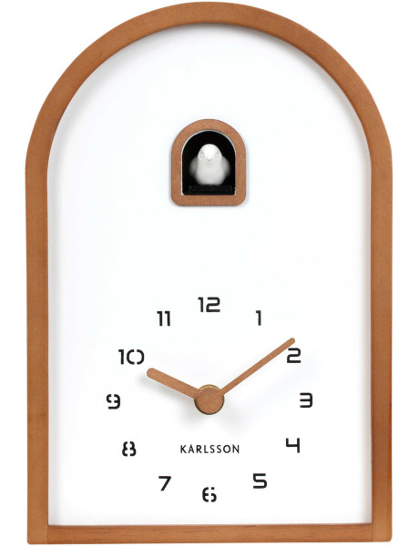 Horloge coucou moderne bois brun 16,8x6,4x24,8 cm Curva...