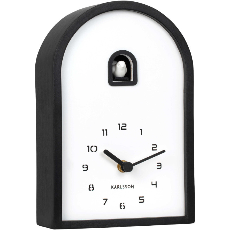 Horloge coucou moderne noire en bois...