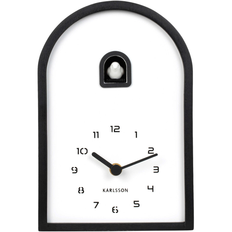 Horloge coucou moderne noire en bois...