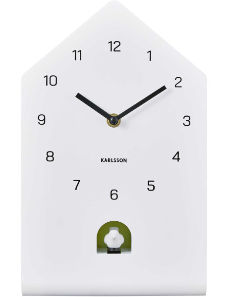 Horloge coucou murale blanche silencieuse en polystyrène...