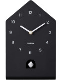Horloge coucou murale noire silencieuse en polystyrène 17,2x9,3x28,5 cm Fino Cuckoo