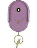 Horloge murale à balancier oiseau mauve 20x8,5x42 cm Tweet