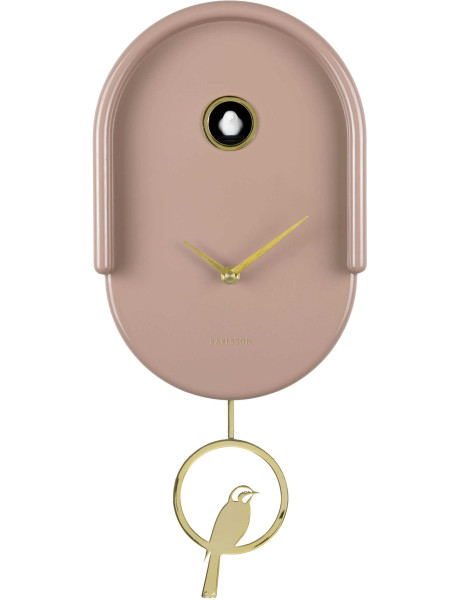 Horloge murale à balancier marron moka 20x8,5x42 cm Tweet