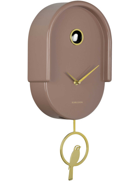 Horloge murale à balancier marron moka 20x8,5x42 cm Tweet