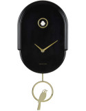 Horloge murale à balancier oiseau noire 20x8,5x42 cm Tweet