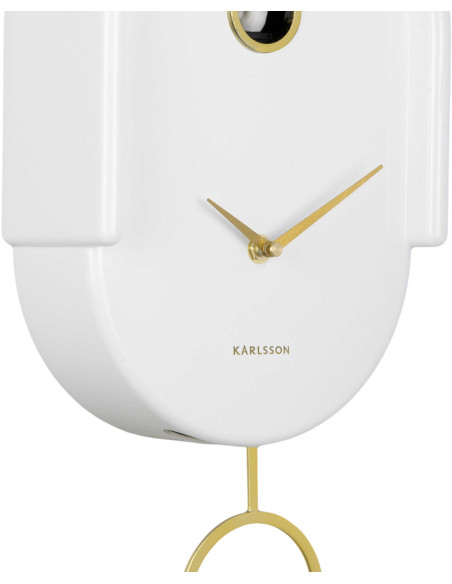 Horloge murale à balancier blanche 42 cm Tweet