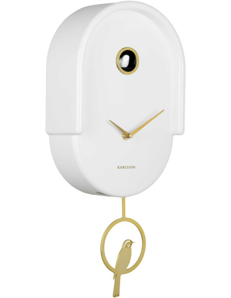 Horloge murale à balancier blanche 42 cm Tweet