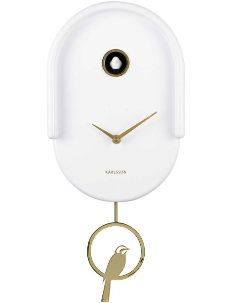 Horloge murale à balancier blanche 42 cm Tweet