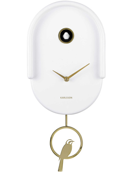 Horloge murale à balancier blanche 42 cm Tweet