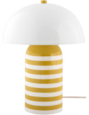 Lampe à poser champignon rayée jaune 30 cm Rayado Retro