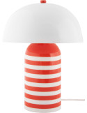 Lampe à poser champignon rayée orange 30 cm Rayado Retro