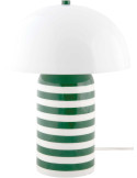 Lampe à poser champignon rayée verte 30 cm Rayado Retro