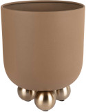 Grand cache-pot sur pieds métal marron 32 cm Estilo