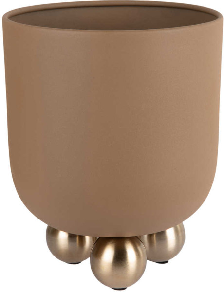 Grand cache-pot sur pieds métal marron 32 cm Estilo