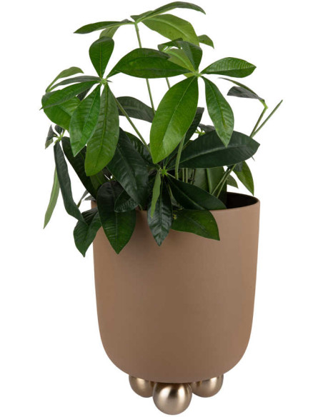 Grand cache-pot sur pieds métal marron 32 cm Estilo