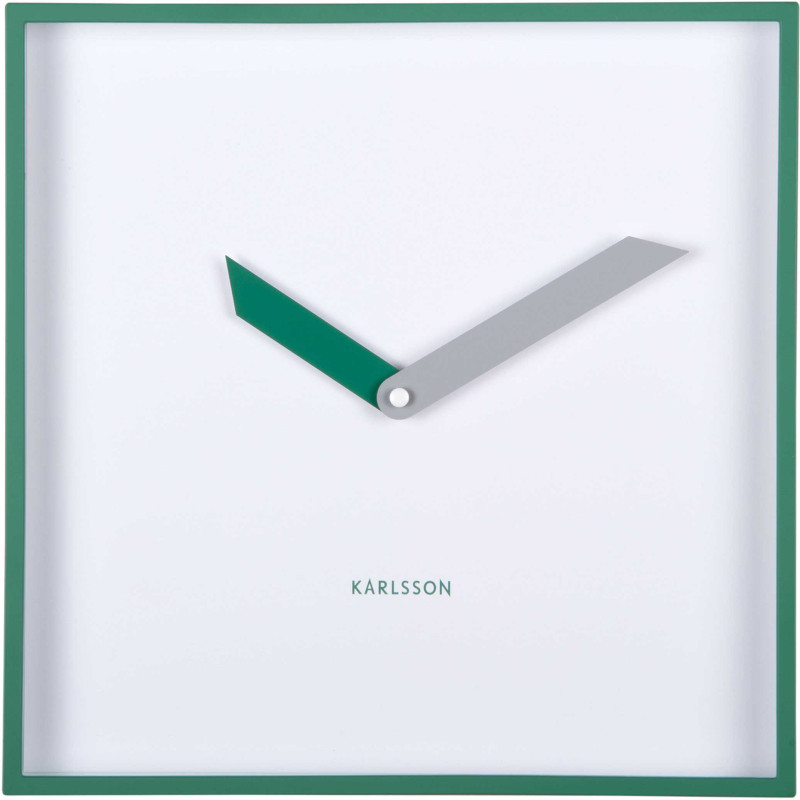 Horloge murale carrée verte...