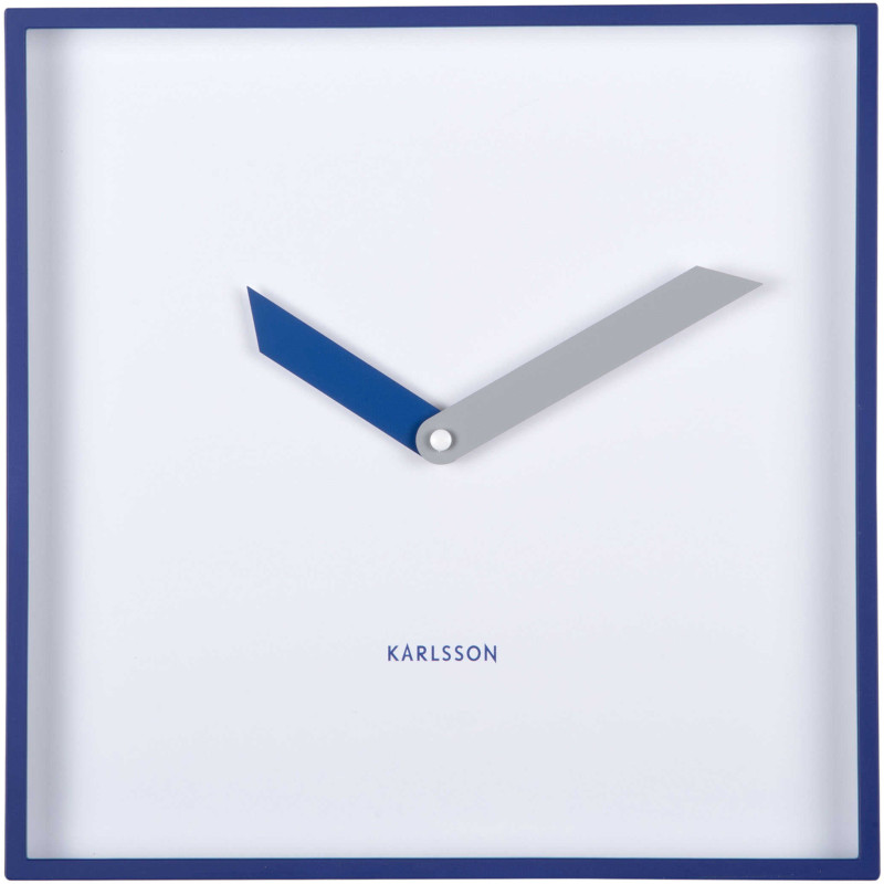 Horloge murale carrée bleu cobalt...