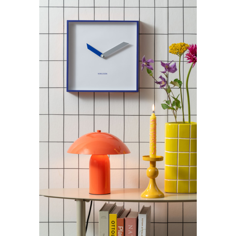 Horloge murale carrée bleu cobalt...