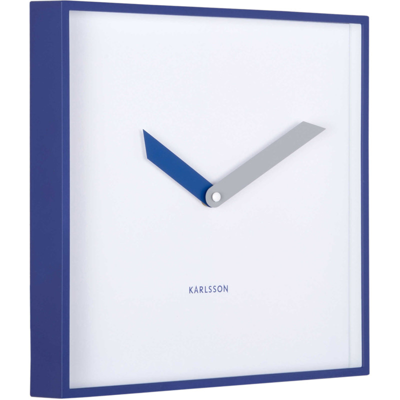 Horloge murale carrée bleu cobalt...
