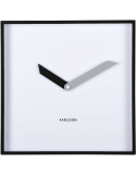 Horloge murale carrée noire silencieuse 28 cm Cool Retro