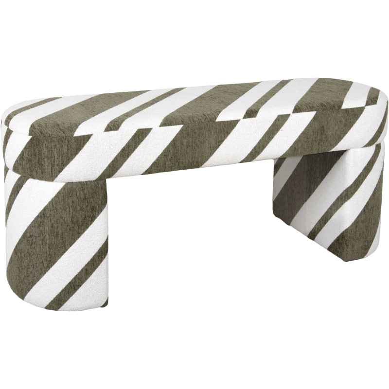 Banc bout de lit en polyester vert...