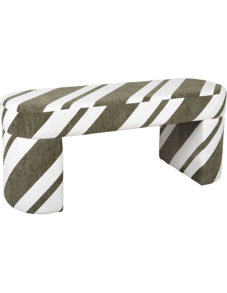 Banc bout de lit en polyester vert écru 101 cm Agraciado