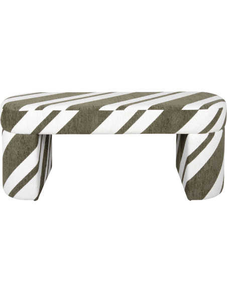Banc bout de lit en polyester vert écru 101 cm Agraciado