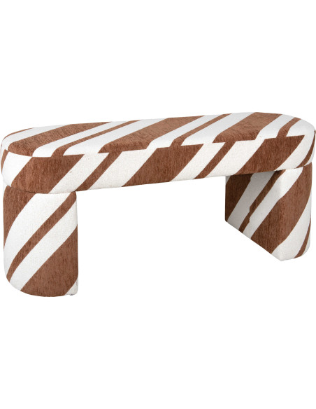 Banc bout de lit marron écru 101 cm Agraciado