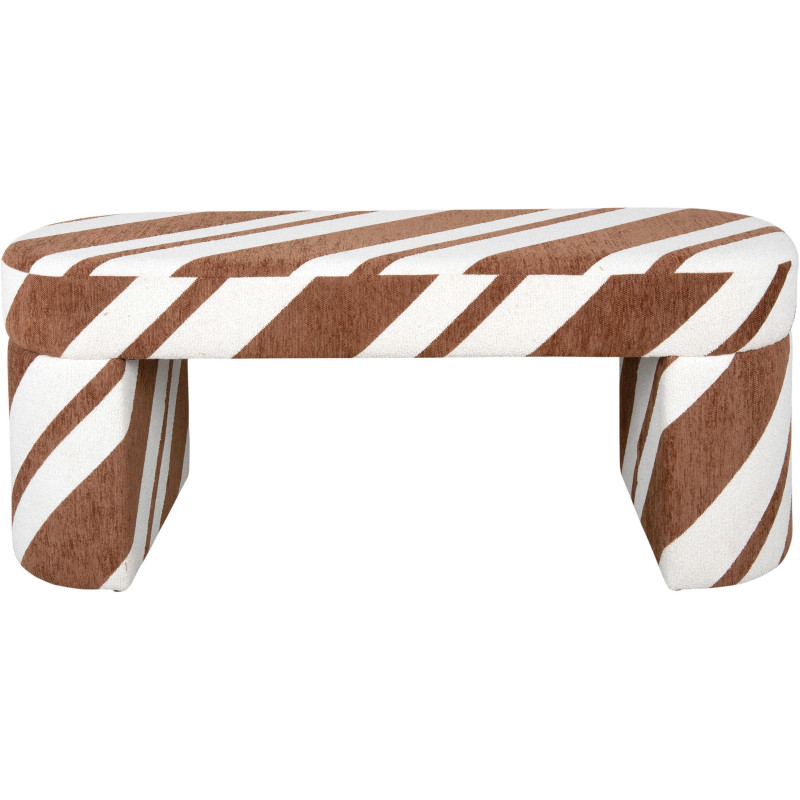 Banc bout de lit marron écru 101 cm...