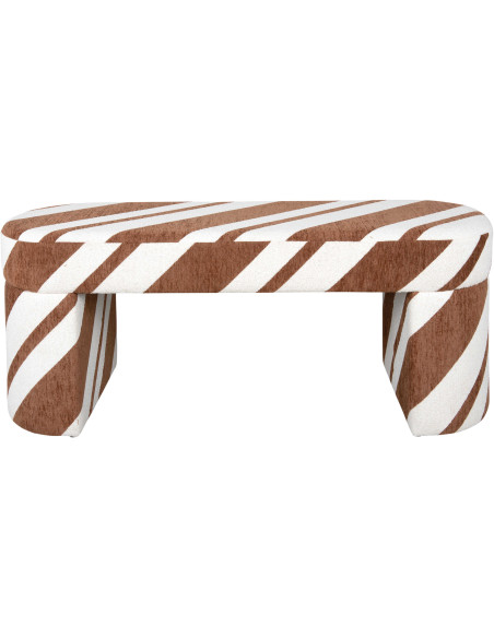 Banc bout de lit marron écru 101 cm Agraciado
