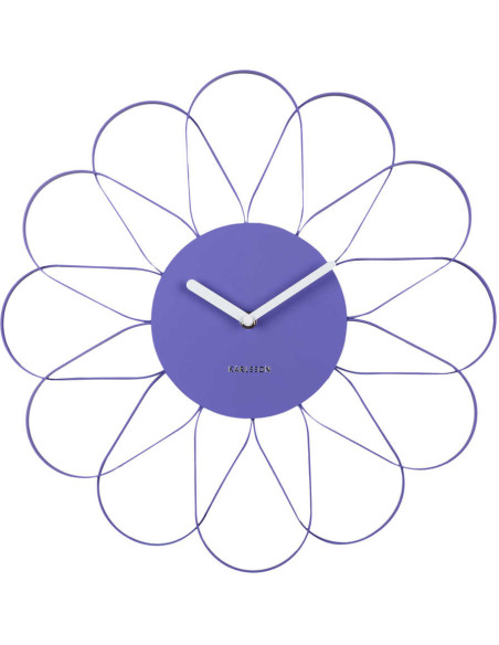Horloge murale fleur en fer violet 40 cm Arkis
