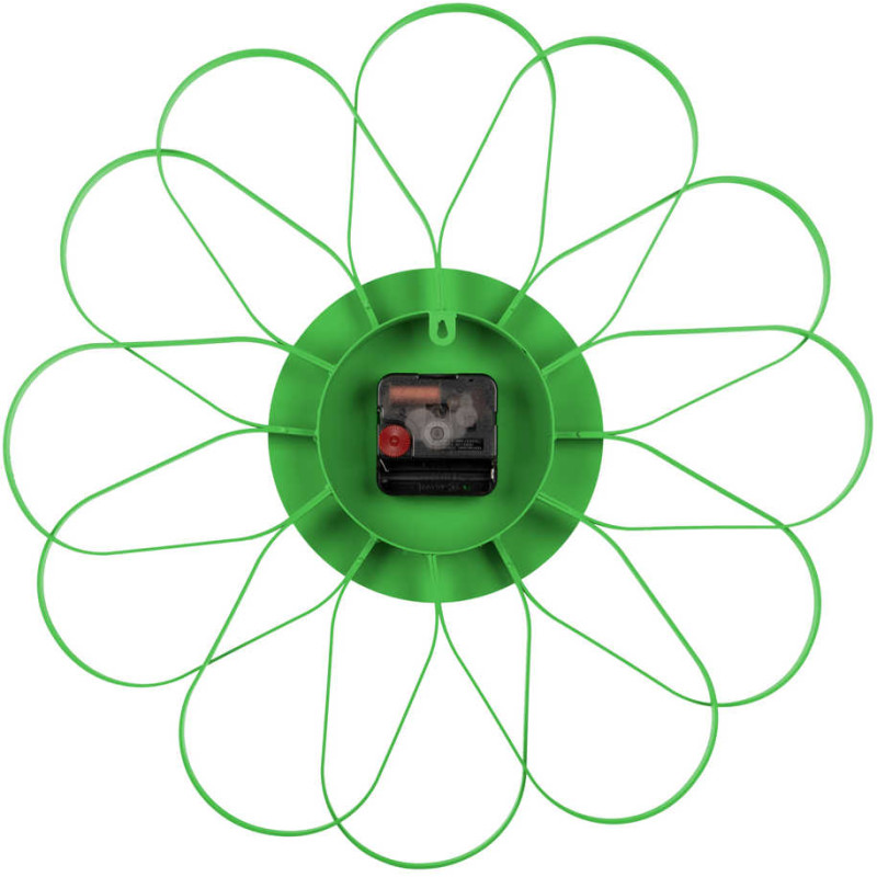 Horloge murale fleur verte en fer 40...