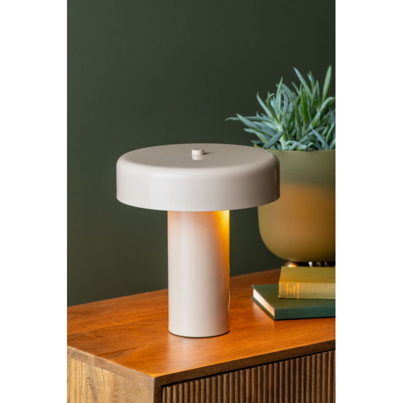 Lampe à poser champignon gris chaud...