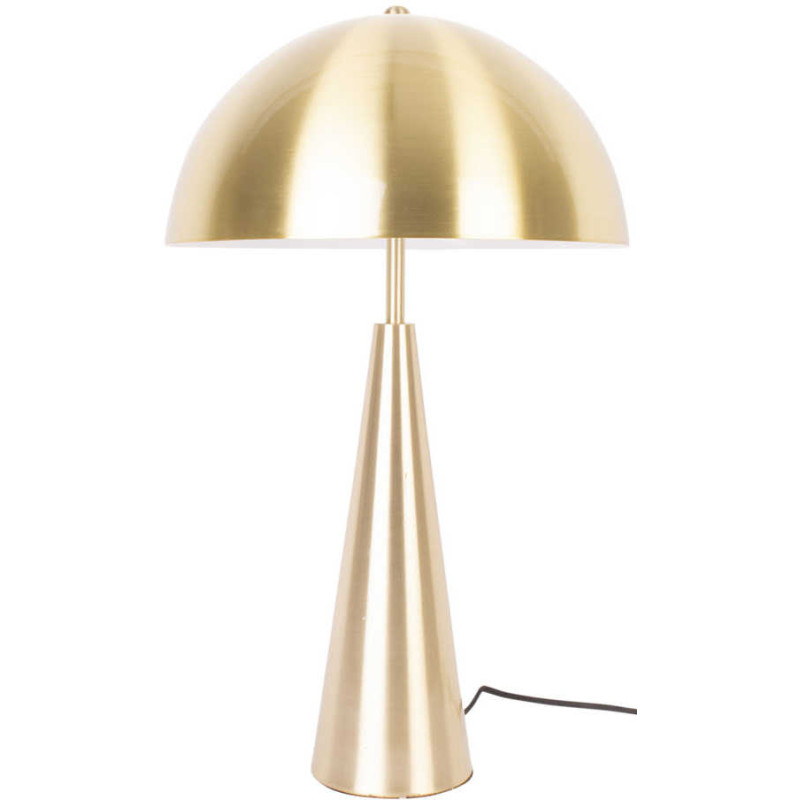 Lampe à poser champignon dorée métal...