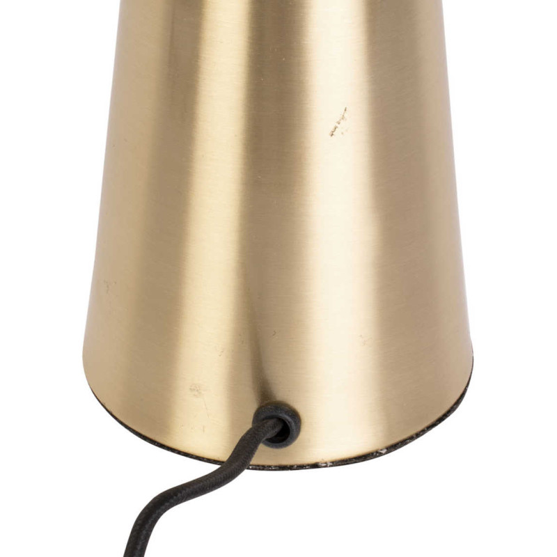 Lampe à poser champignon dorée métal...