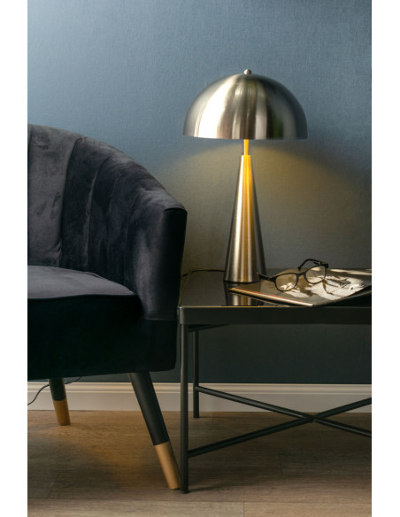 Lampe à poser champignon argentée métal 51 cm Sublime