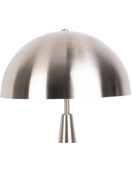 Lampe à poser champignon argentée métal 51 cm Sublime