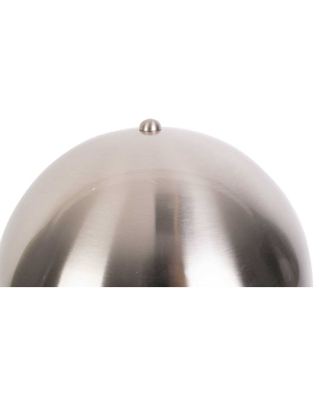 Lampe à poser champignon argentée métal 51 cm Sublime