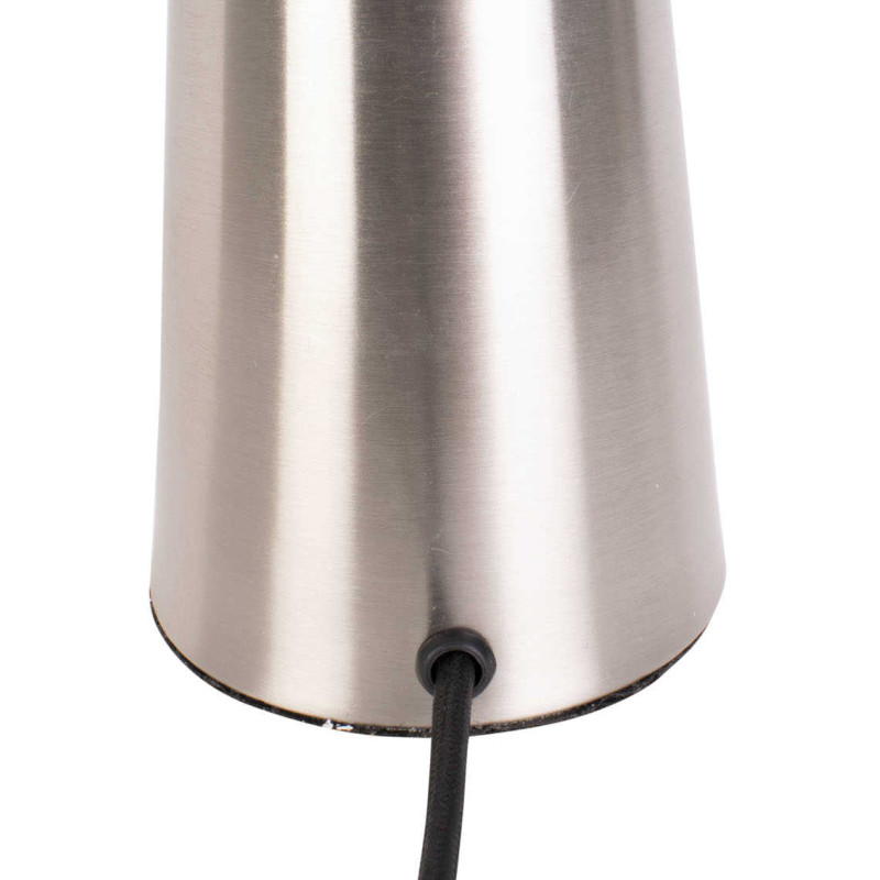Lampe à poser champignon argentée...
