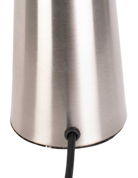 Lampe à poser champignon argentée métal 51 cm Sublime