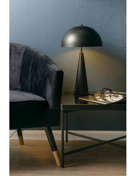 Lampe à poser champignon noire mat métal 51 cm Sublime