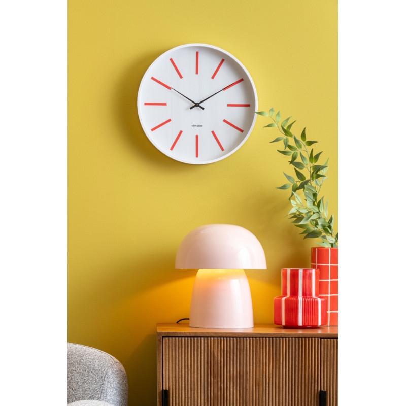 Lampe champignon rose métal 30x34 cm...