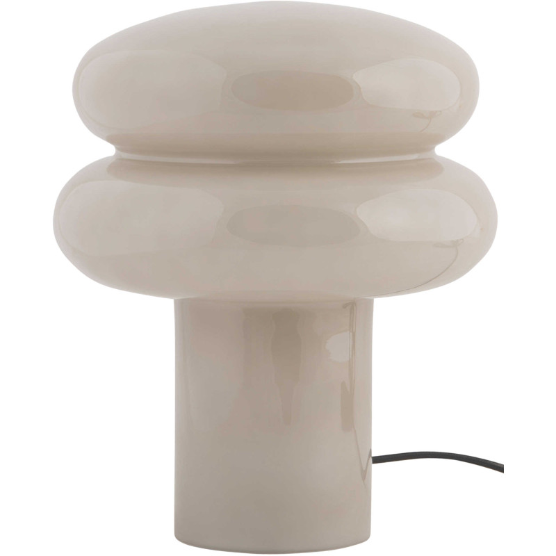 Lampe à poser en verre gris chaud...